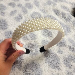 Faux pearl headband